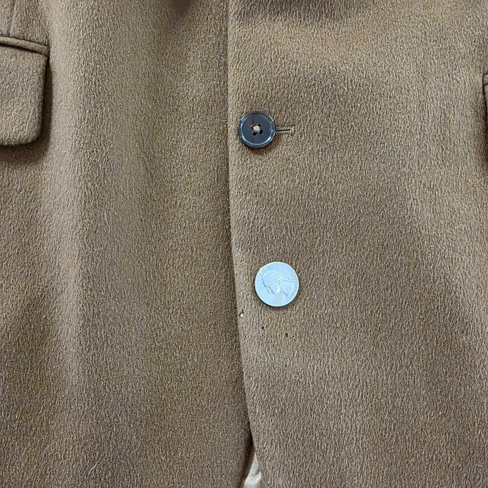 Haspel Blazer Sport‎ Coat B1002 100% Cashmere 2-Button 46L Camel Brown Luxury